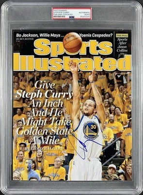 STEPHEN CURRY Autograph AUTO 8x10 PSA SLABBED Sports Illustrated Photo PSA/DNA - Image 1 of 3