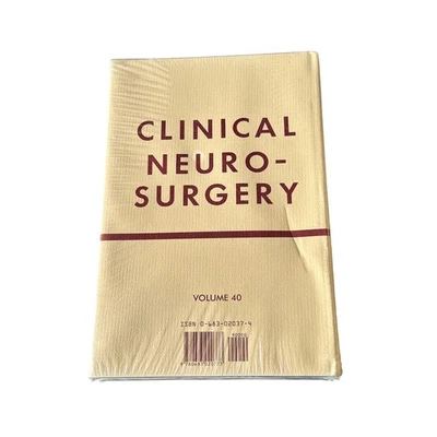 Clinical Neurosurgery Volume 40 Medical Textbook Neurology Hardcover - Image 1 of 3