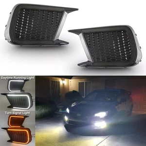 For Subaru WRX STI 18-21 Switchback Sequential LED DRL Fog Light Cover Kit Bezel - Bild 1 von 13