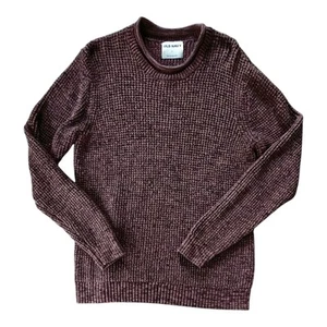 Old Navy Sweater Mens Large Mauve 100% Cotton Waffle Knit Roll Neck Pullover - Picture 1 of 7