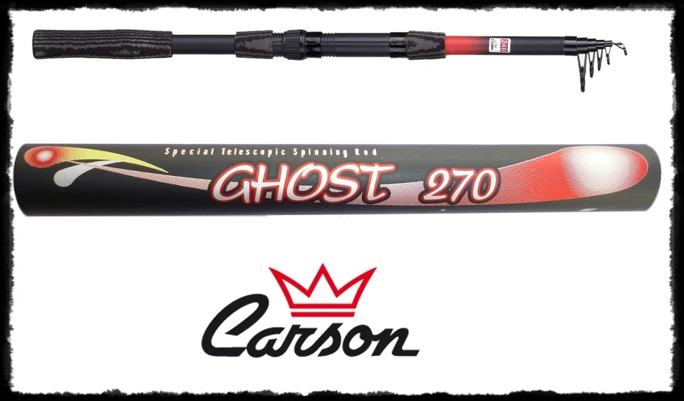 canna ghost telescopica da pesca trota mare lago galleggiante fondo spinning EU - Immagine 1 di 1