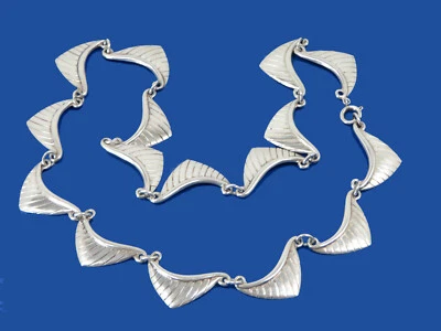 Collier Art Deco In Argento ° 835 Argento Collana ° SILVER NECKLACE - Immagine 1 di 4