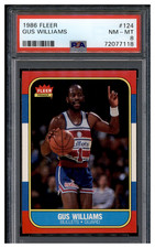 1986 Fleer Basketball Gus Williams #124 Rookie RC Card PSA 8