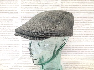 Gorra plana de tweed TED BAKER para hombre mezcla de lana gris sombrero talla M/L gorras informales nuevas con etiquetas - Imagen 1 de 8