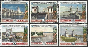 Russia  (USSR)  1953. Volga-Don Canal.  Sc# 1666-1671, MNH** OG - Picture 1 of 1