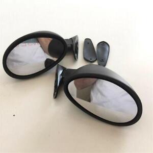 Car Universal Black Side Mirrors PAIR Hot Rat Rod Muscle Classic