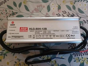 Mean Well HLG-80H-12B AC/DC LED Pwr Sply - Const Curr/Volt Fixd: 12 V - Picture 1 of 5