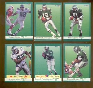 1991 Fleer Philadelphia Eagles Set REGGIE WHITE RANDALL CUNNINGHAM JEROME BROWN - Imagen 1 de 1