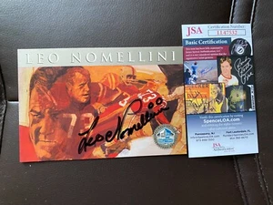 HOF Leo Nomellini Autographed HOF Photo Card JSA - Picture 1 of 1