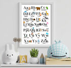 ABC Lernen A4, ABC Poster,Alphabet,Schultte,Kinderzimmer Einschulung,abc Bild