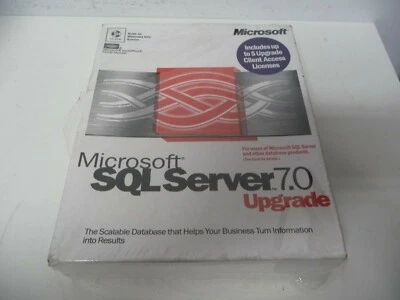 Microsoft SQL Server 7.0 Promotional Sample Supports 5 Clients Factory Sealed - Image 1 of 4