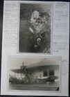 1932 2 photos of crashed Blackburn Ripon on HMS Glorious - crewman's album  AC77