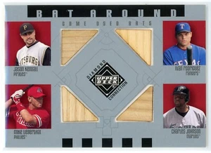 2002 UD Diamond Connection J Kendall M Lieberthal Ivan Rodriguez C Johnson Bat - Picture 1 of 2
