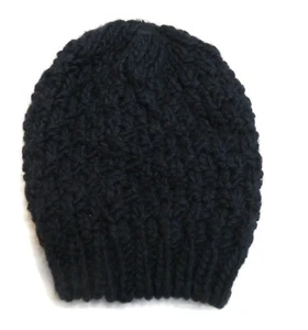 Brandy Melville Blue Wool Blend Knit Beanie Hat Winter Made in Italy - Picture 1 of 4