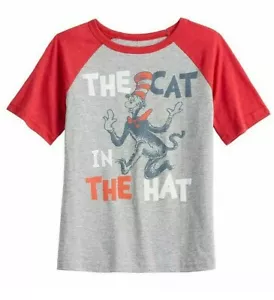 Boys Dr Seuss Cat in the Hat Graphic T-Shirt Size 4-12 NEW - Picture 1 of 2