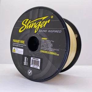 Stinger SPW316YL Filo di Gancio Primario 16GA Giallo Puro OFC 500' Cavo Audio Rotolo - Foto 1 di 7
