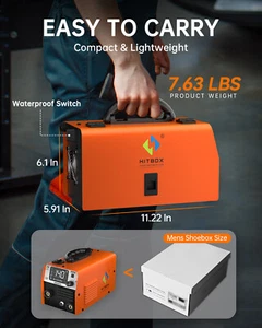 Soldadora ligera de 3,7 kg - 22x23x33 cm con asa de transporte para alambre de 0,8/1,0 mm - Imagen 1 de 14