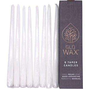 Dinner Tapered Candles Unscented White & Ivory Non Drip Long Burn 8 or 16 L30cm - Picture 1 of 24