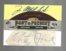 Whitey Ford HOF Catfish Hunter HOF 2011 SP Legendary Cuts Dual Signatures 9/9 ⚾
