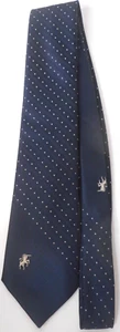 Corbata de seda BRONZINI azul rojo lunares unicornio ajustada para hombre 56,5" x 3,25" - Imagen 1 de 6