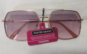 Foster Grant Fashion Aviator Sunglasses UVA/UVB Lens Rosegold Metal Clear - Picture 1 of 1