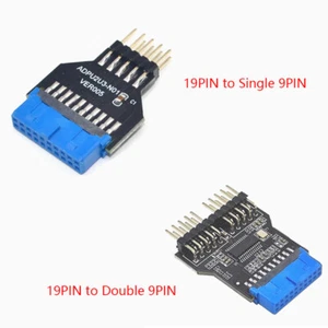 USB 3.0 19Pin Female to USB2.0 Single/Double 9Pin USB Hub Motherboard Header - Picture 1 of 10