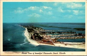 Postal: Vista aérea de la hermosa playa Clearwater Florida, la Isla Esmeralda - Imagen 1 de 2