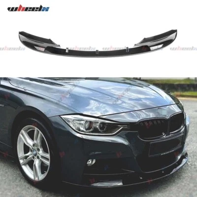 Kit de labios de parachoques delantero estilo GT negro brillante para BMW Serie 3 F30 M Sport 2012-2018 Foto 1 de 4