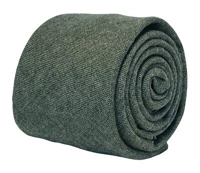 Corbata de algodón de diseñador Frederick Thomas para hombre - verde mar - texturizada Foto 1 de 4