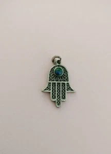 ~ DE COLECCIÓN / PIEDRA PRECIOSA - Colgante HAMSA / USADO / A25 - Imagen 1 de 6