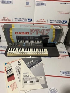 Casio PT-87 Vintage Keyboard with ROM Pack RO-551 + Original Box And Manual - Picture 1 of 8