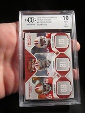 2010 DAVIS GORE CRABTREE FOOTBALL CARD BCCG BECKETT GRADED 10 BBA-26