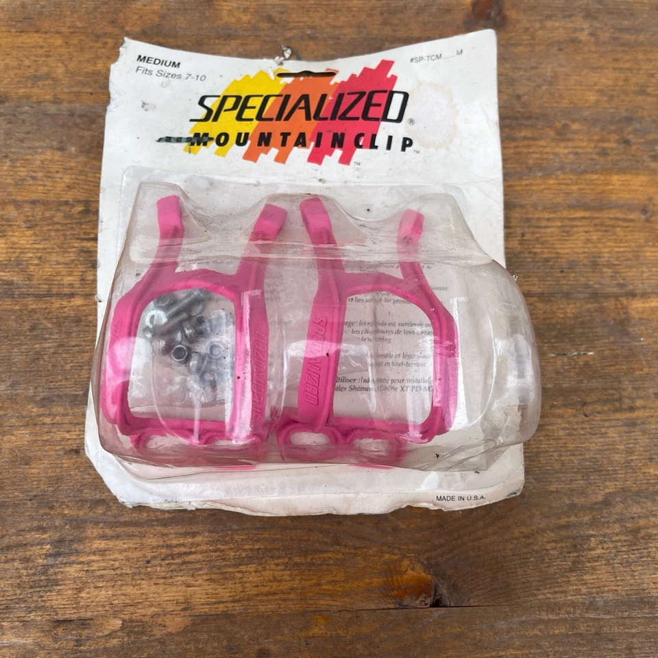 Specialized Mtb Retro Toe Clips Pink New 2507 - Image 1 of 3