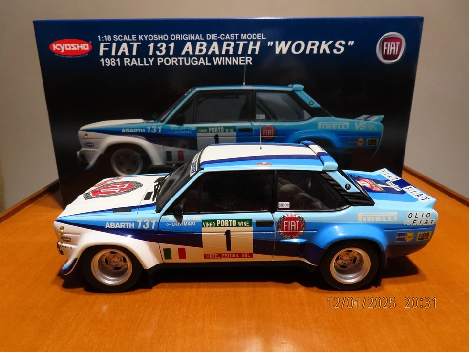 Kyosho 08373B Fiat 131 Abarth #1 M.Alen-I.Kivimaki Rally Portogallo 1981 W 1:18 - Immagine 1 di 4