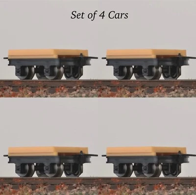 HOn30/HOe MinitrainS 3005 4-Flat Car w/o Brake Set NIB 009 Narrow Gauge Wagon - Image 1 of 4