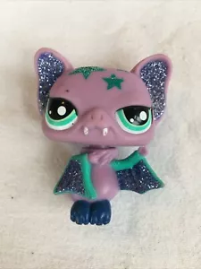 LPS 2142 Glitter Purple & Green Bat - Hasbro Littlest Pet Shop Figure (T1893) - Picture 1 of 10