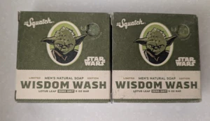 Dr Squatch Wisdom Wash Set Of 2 Bars Yoda Star Wars Free Shipping - Picture 1 of 2