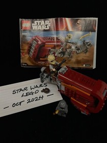 Lego Star Wars Rey&rsquo;s Speeder 75099 Complete w/Instructions 