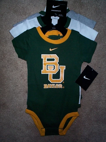 ($34) NIKE Baylor Bears 3 PIECE ncaa INFANT BABY NEWBORN Jersey 3-6M 3-6 Months Cover