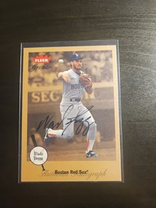 2001 Wade Boggs Red Sox Fleer Greats of Game On-Card Autograph Short Print SP - Picture 1 of 2
