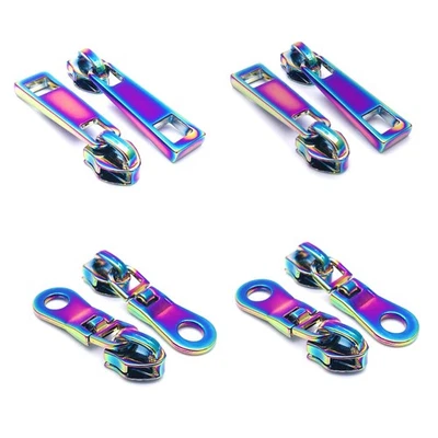 26 PCS Coloful 5 Rainbow Metal Zipper Pulls Slider Head Bulk, Nylon Coil Zipper - Image 1 of 4