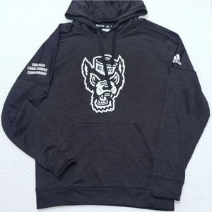 TEAM ISSUED Adidas Climawarm NC State Wolfpack black hoodie Men's MEDIUM M - Picture 1 of 5