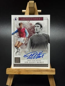 2019-20 Panini Impeccable Soccer SIR GEOFF HURST Immortal Ink Silver Auto 23/49 - Picture 1 of 2