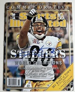 Hines Ward Signed Sports Illustrated Steelers Super Bowl XL Champions Beckett - Picture 1 of 3