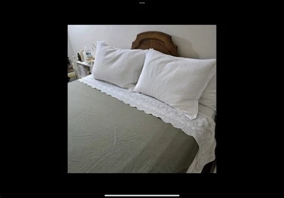 Funda nórdica clásica Brooklinen TWIN XL RARA 100 % algodón color musgo fresco Foto 1 de 4