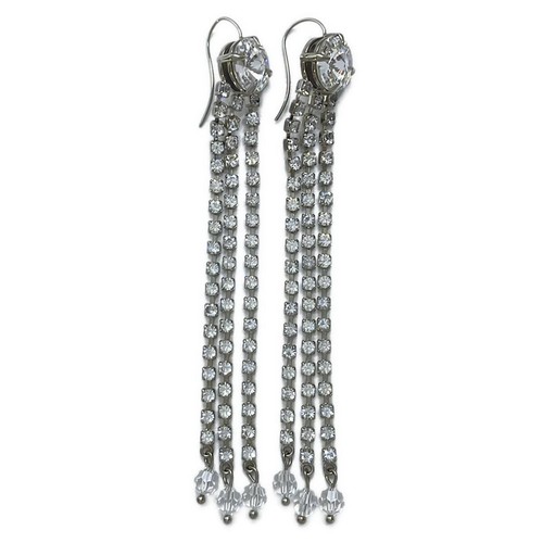 MIU MIU Auth miumiu Orecchini con strass ferramenta in argento