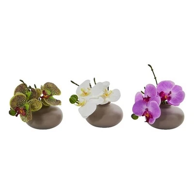 Nearly Natural 7" Phalaenopsis Orchid Artificial Arrangement Set of 3 - Image 1 of 4