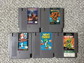 Nintendo NES 5 Games Lot - Yoshi&rsquo;s Cookie, Tmnt 2 Super Mario Bro AS IS UNTESTED