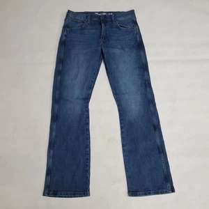 Wrangler Retro Jeans Mens 34X34 Blue Slim Boot Stretch 1077MWZCD - Picture 1 of 6