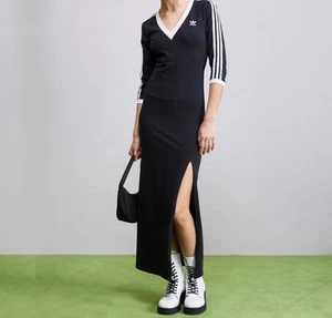 Adidas Adicolor Classics Maxi V Neck Dress Sz XL IK0439 NWT - Picture 1 of 8